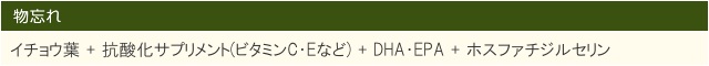物忘れ ビタミンE＋ビタミンB1＋イチョウ葉＋アスタキサンチン＋チロシン
